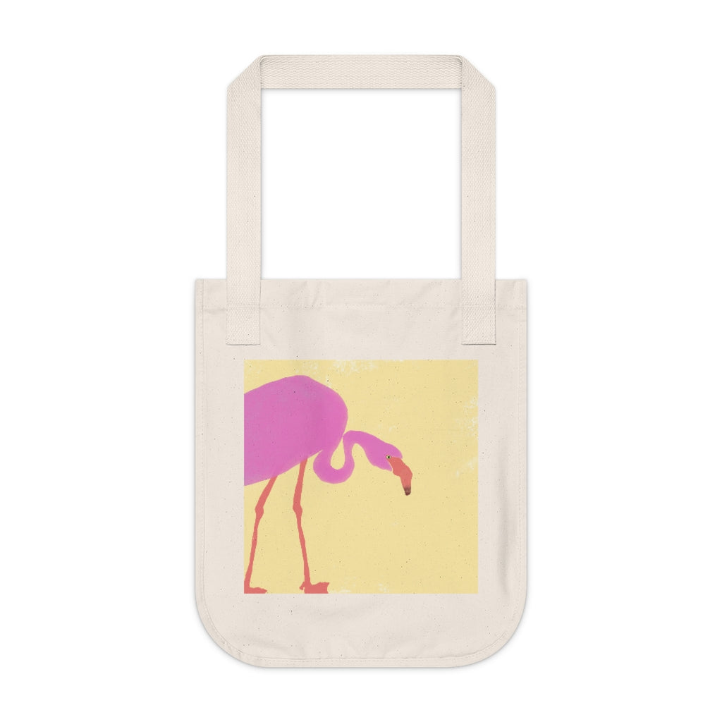 Organic Canvas Tote Bag - Flamingo