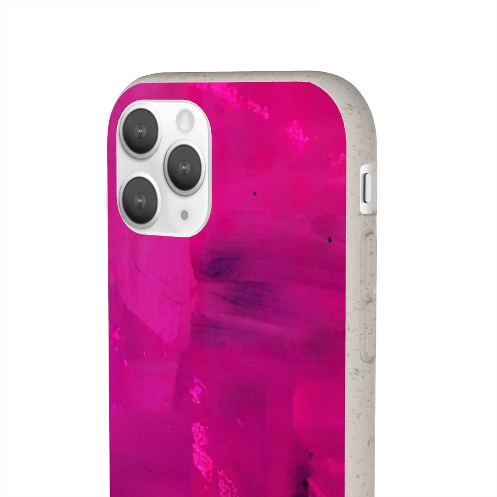 Biodegradable Case - Abstract Fucshia Painting