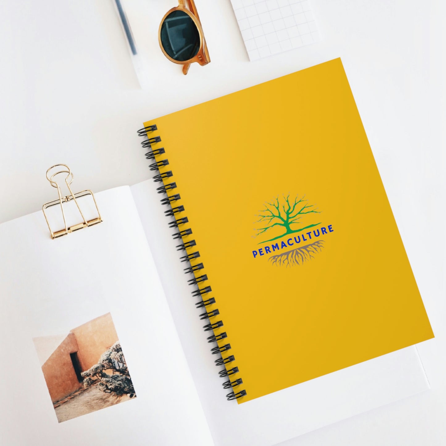 Permaculture - Spiral Notebook - Ruled Line - Yellow Cover