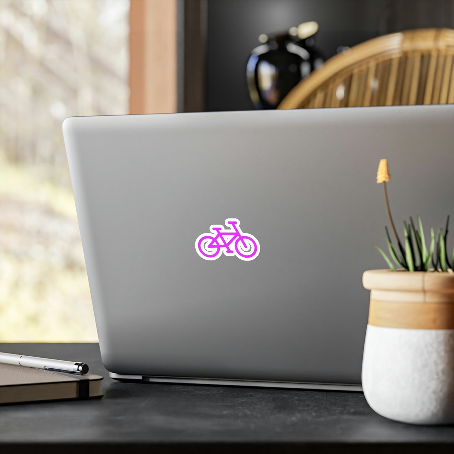 Kiss-Cut Vinyl Decals - Pink Bike