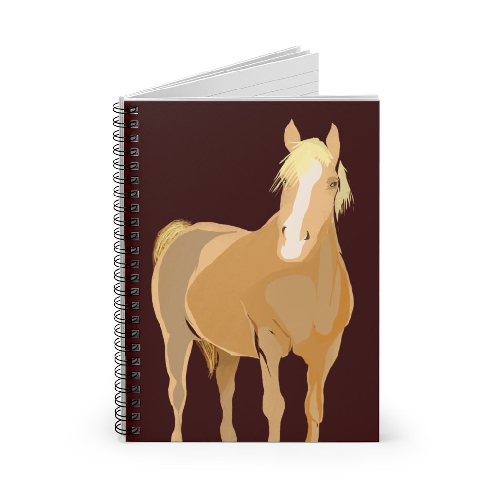 Horse Design - Spiral Notebook - Ruled Line