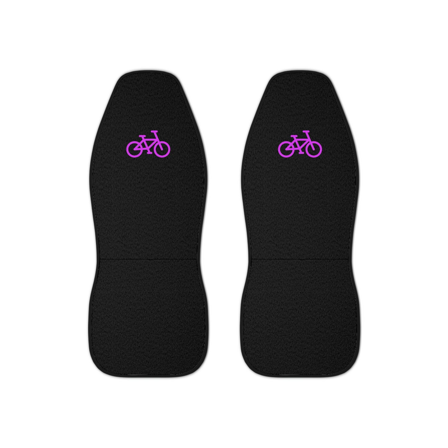 Black Car Seat Covers - Pink Bike
