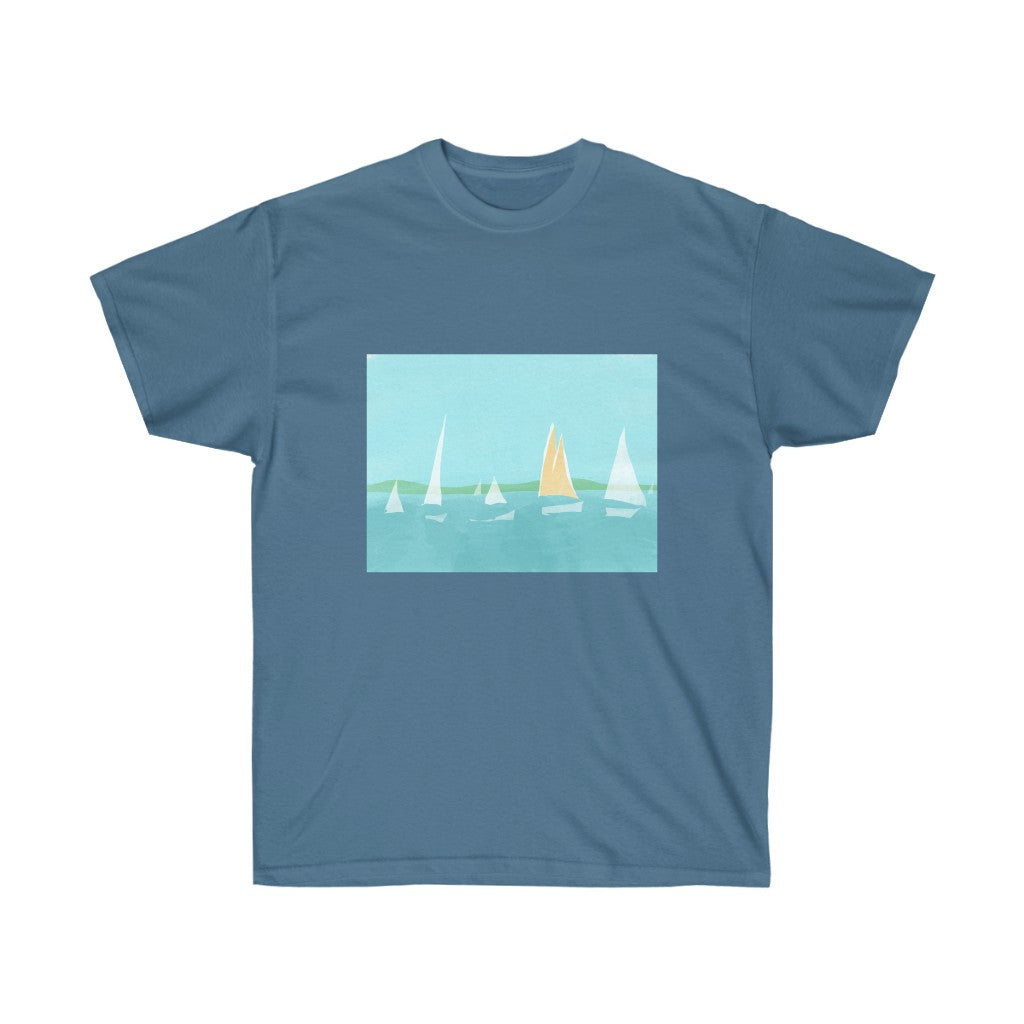 Sail Boat Scene - Unisex Ultra Cotton Tee