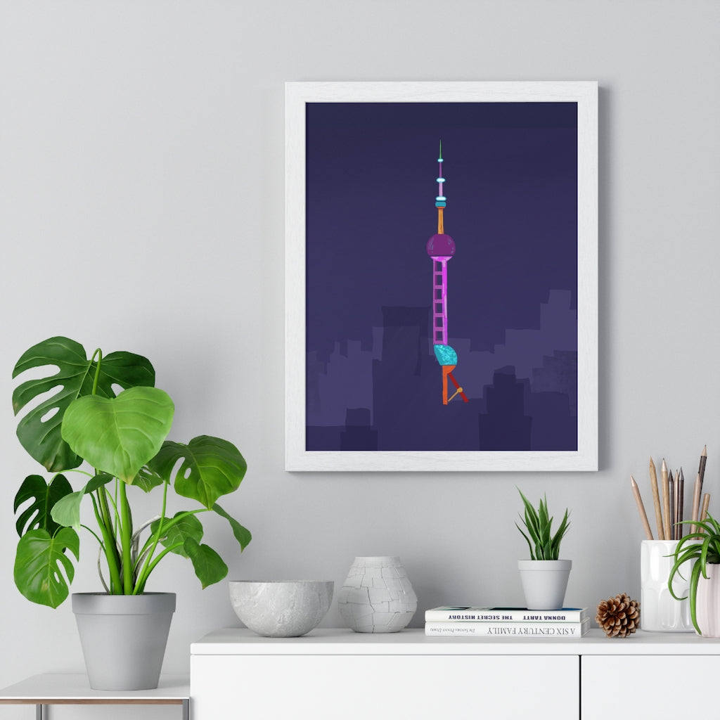 Skyline Tower - Premium Framed Vertical Poster
