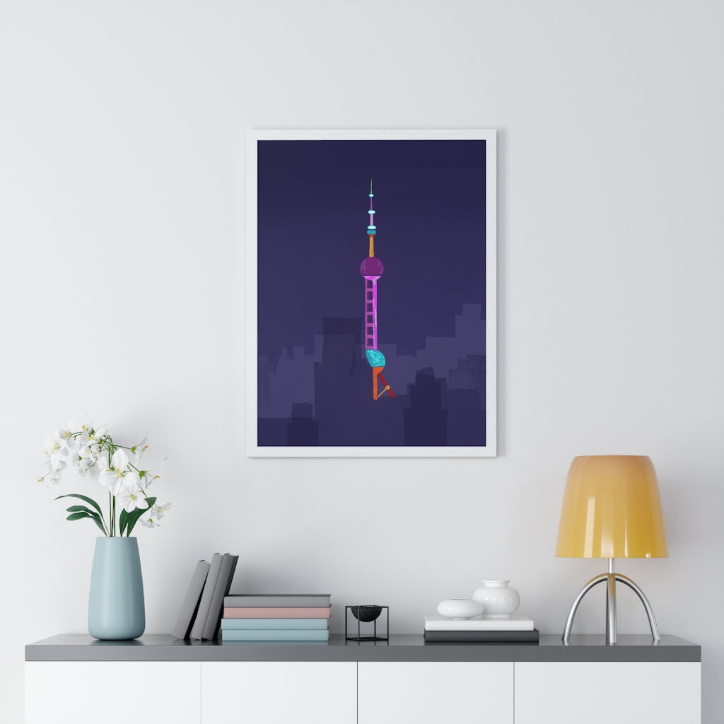 Skyline Tower - Premium Framed Vertical Poster