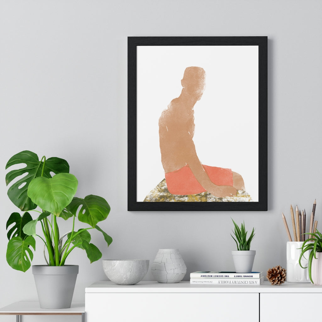 Male Figure - Premium Framed Vertical Poster
