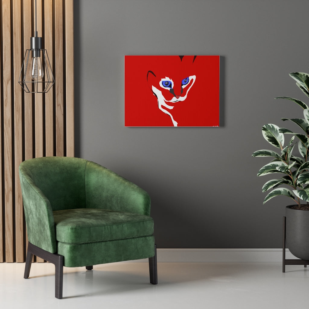 Cat Design - Red Canvas Gallery Wraps