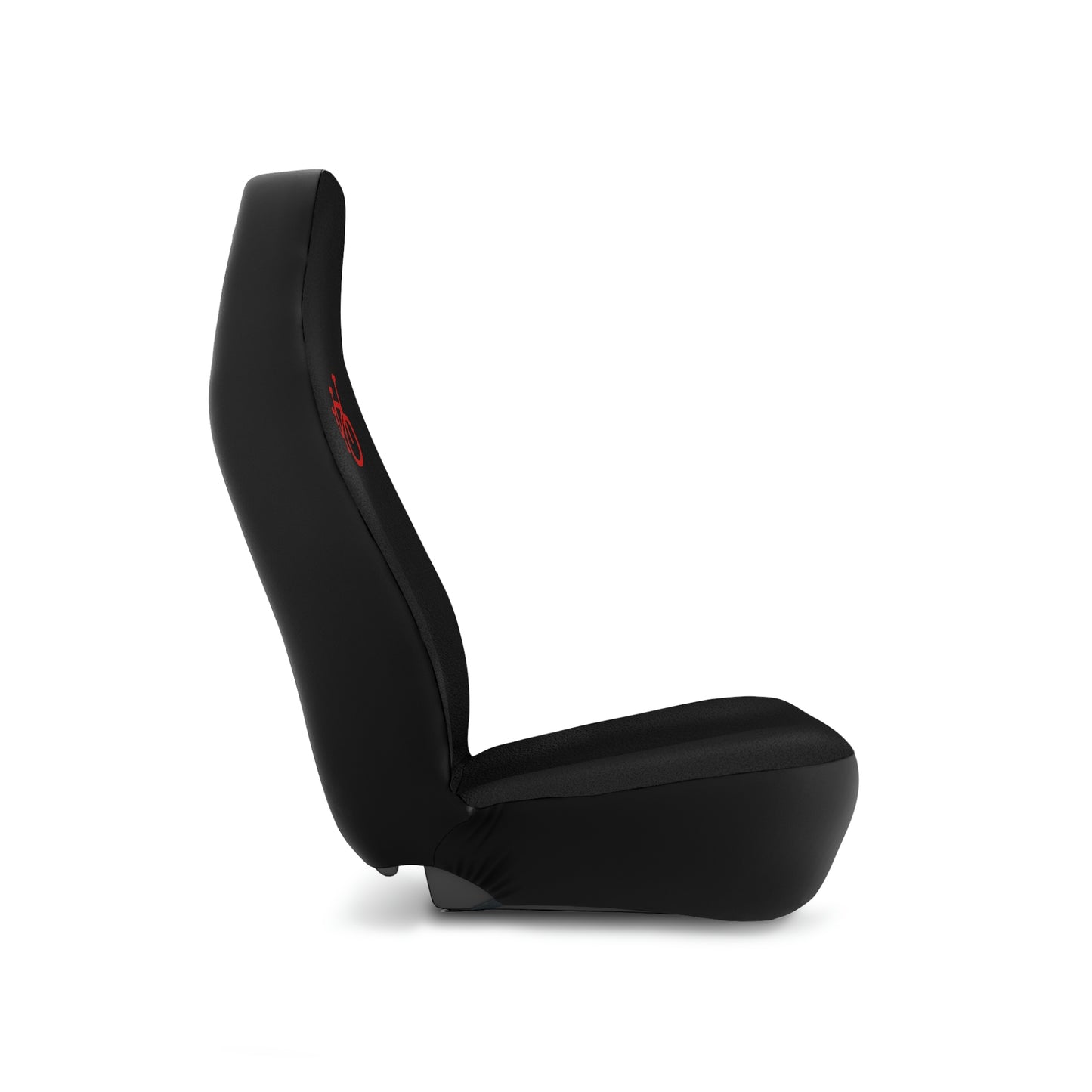 Black Car Seat Covers - Red Bike Print