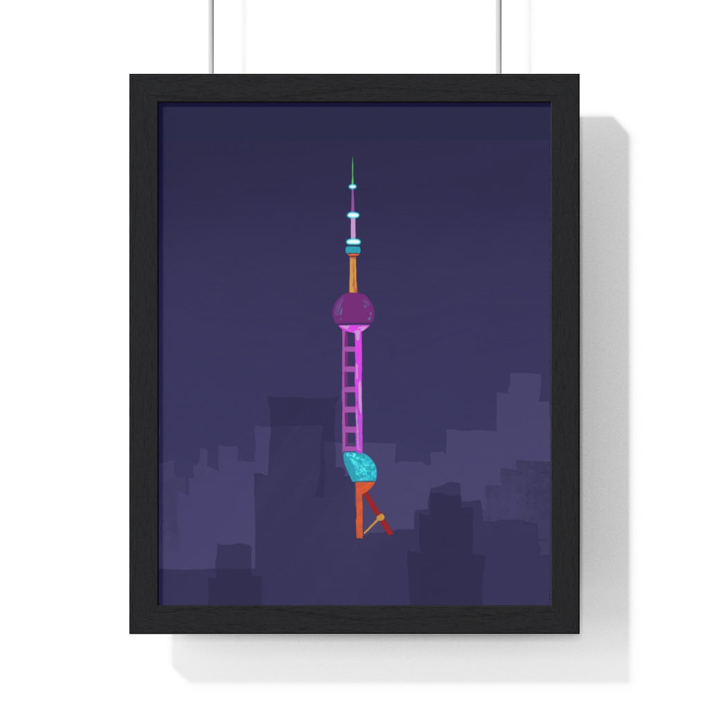 Skyline Tower - Premium Framed Vertical Poster