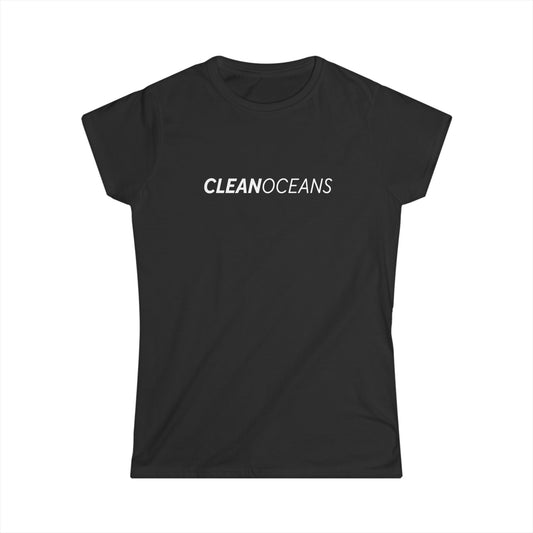 Women's Softstyle Tee, CleanOceans