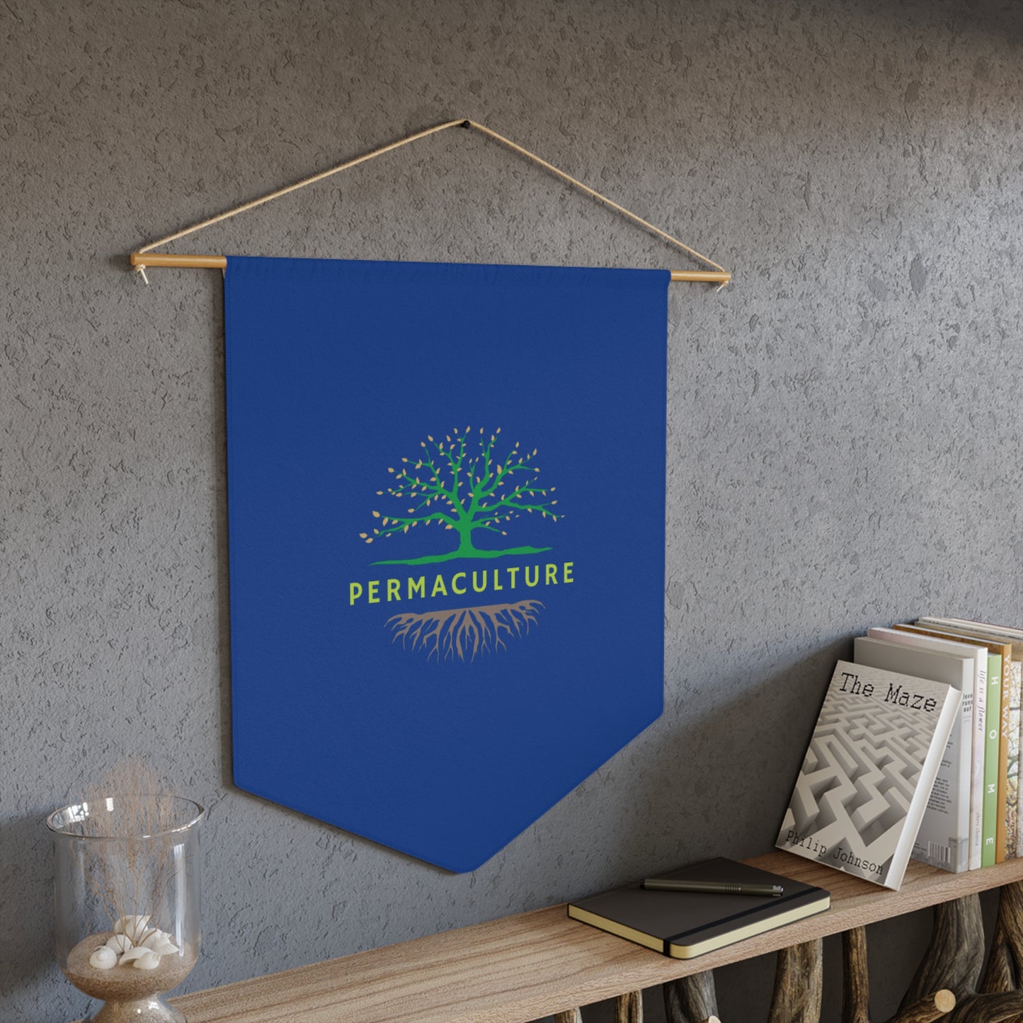 Permaculture Pennant, Blue