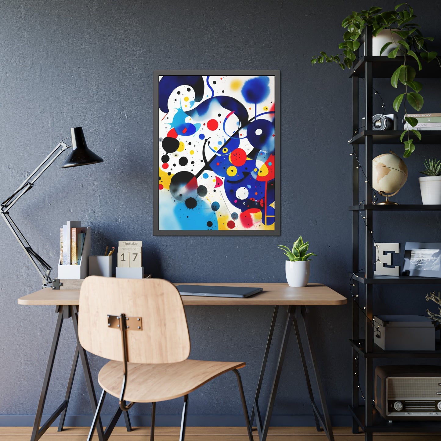 Framed Paper Poster, Inspired by Miro