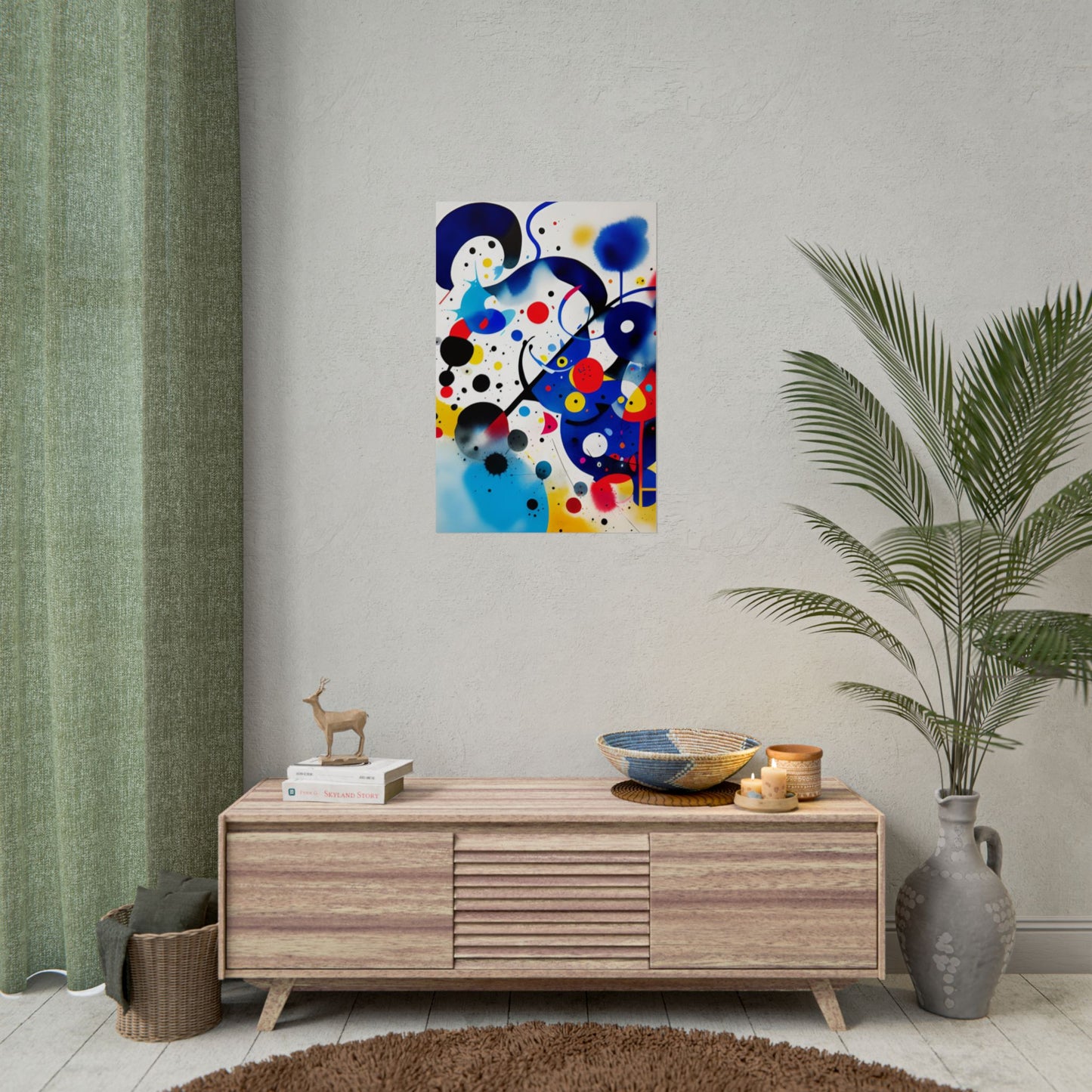 Rolled Poster, Inspired by Miro