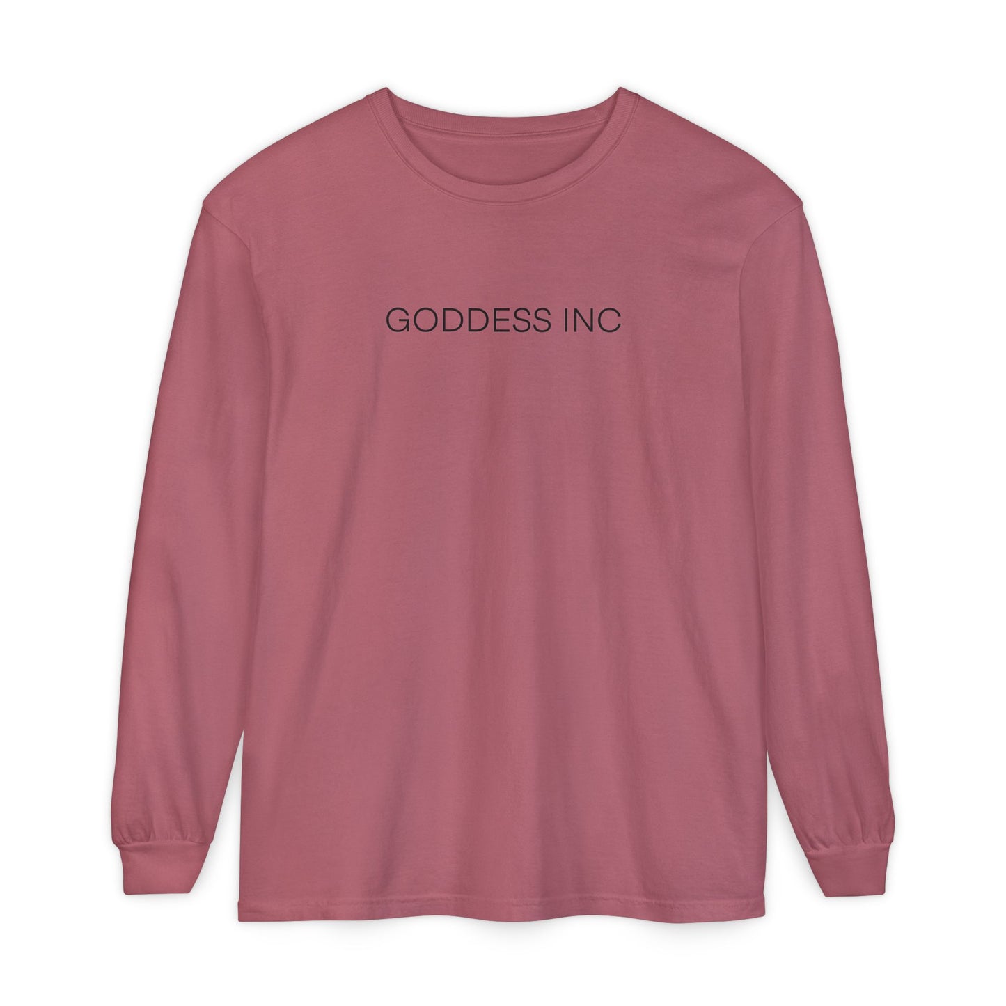 GODDESS INC Garment-dyed Long Sleeve T-Shirt
