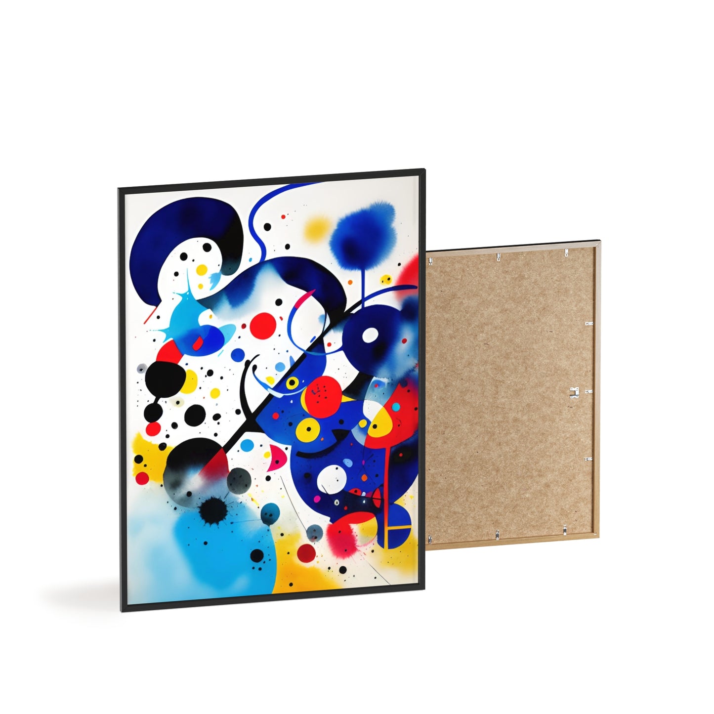 Poster with Wooden Frame, Inspired by Miro