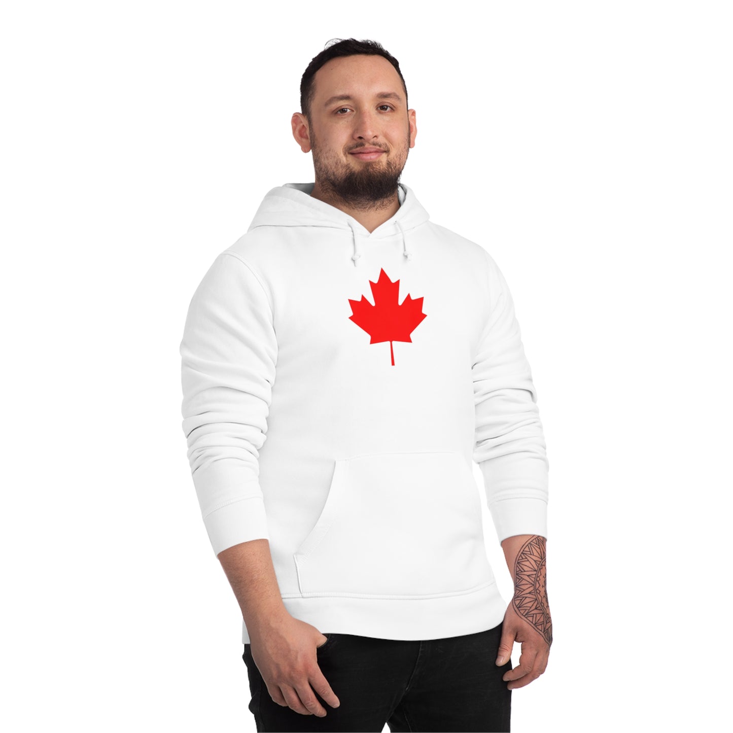 Canadian Maple Leaf, Unisex Drummer Hoodie