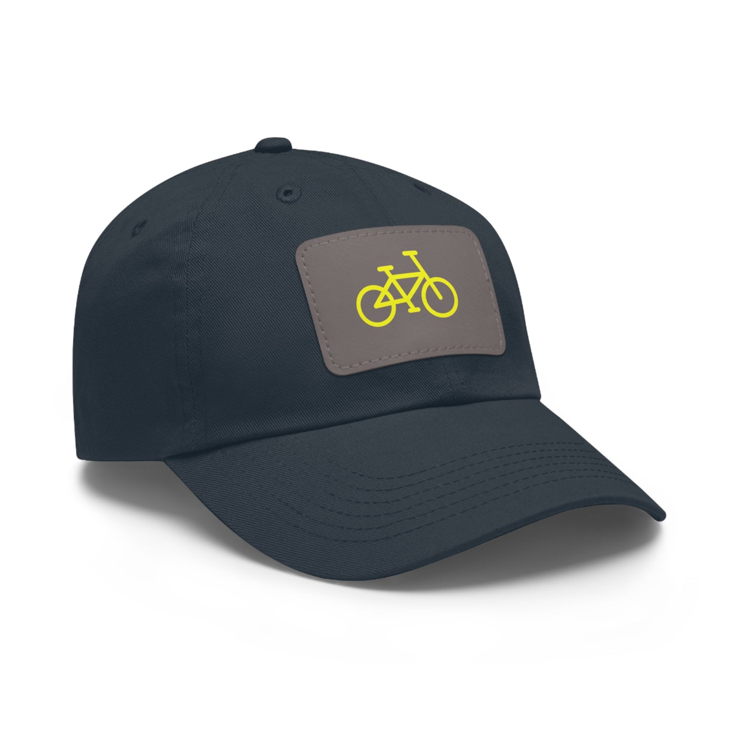 BIKE, Dad Hat with Leather Patch (Rectangle)