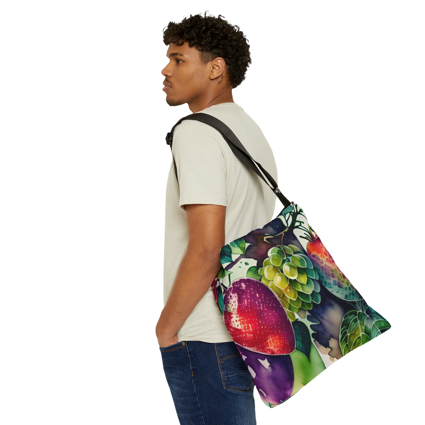 Adjustable Tote Bag, Fruit Pattern