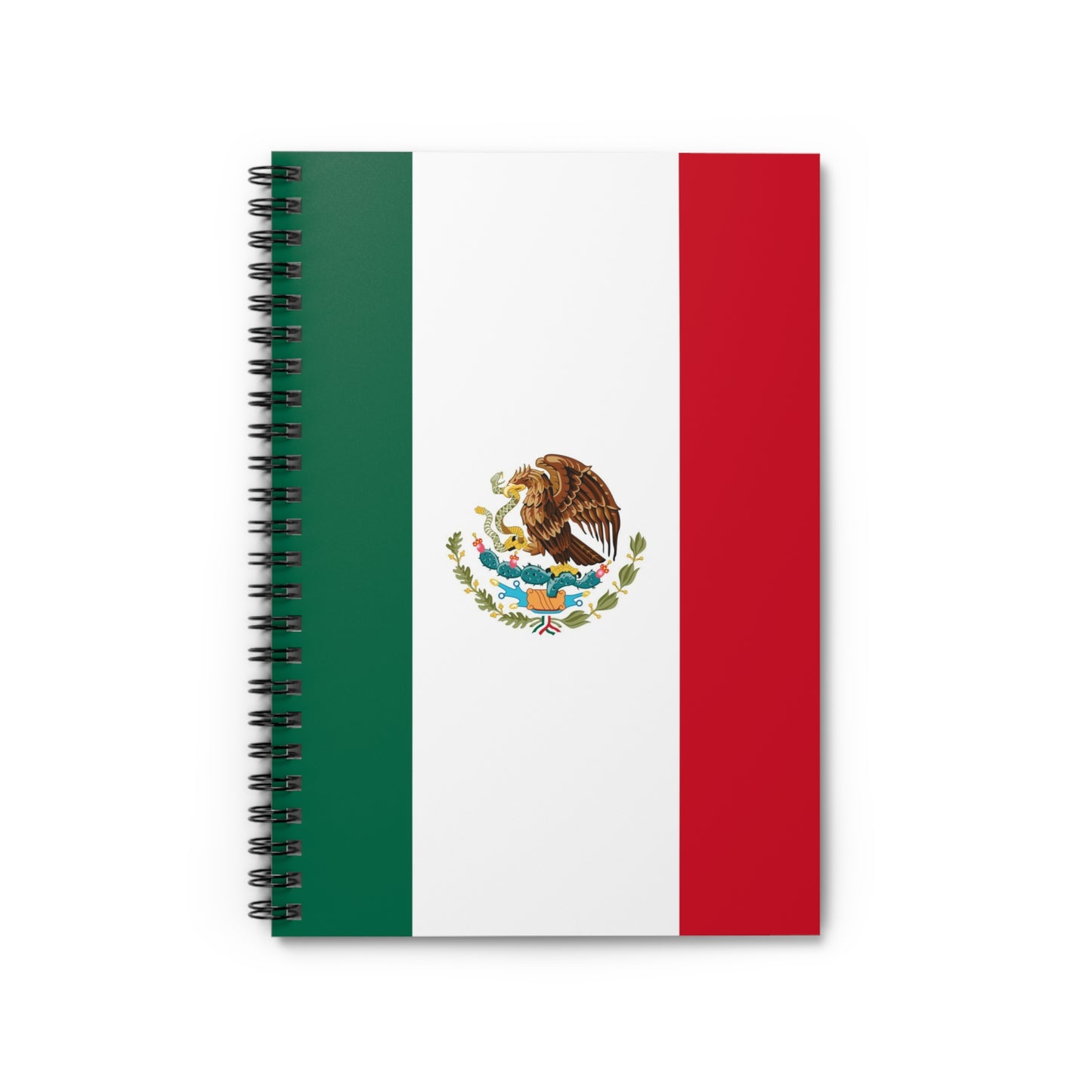 Mexican Flag, Spiral Notebook, Ruled Line