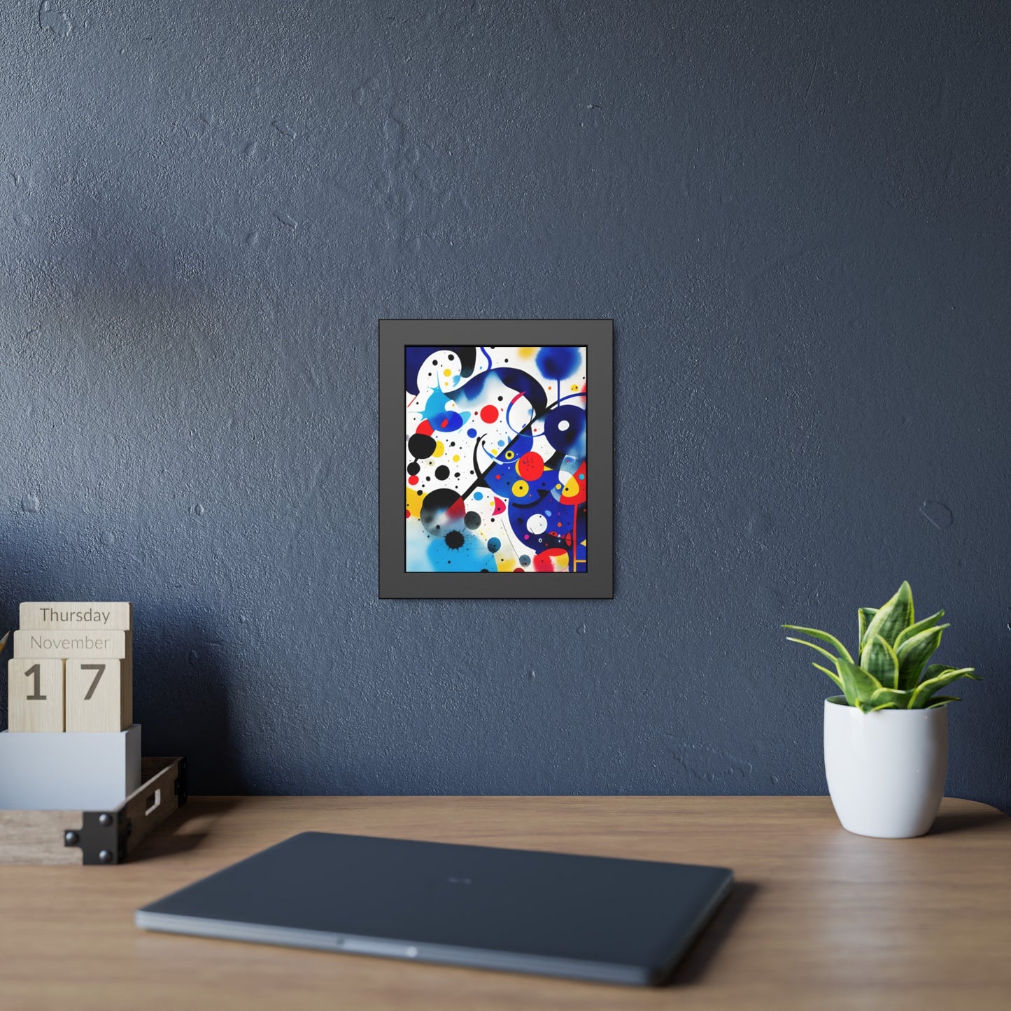 Framed Paper Poster, Inspired by Miro