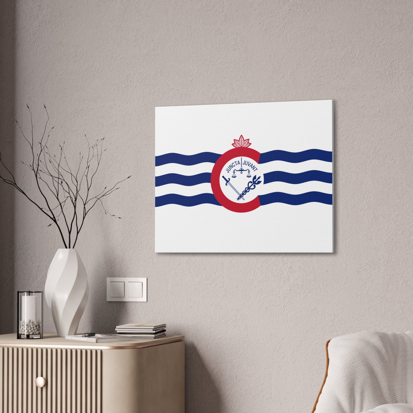 Cincinnati Flag, Canvas Stretched, 0.75"