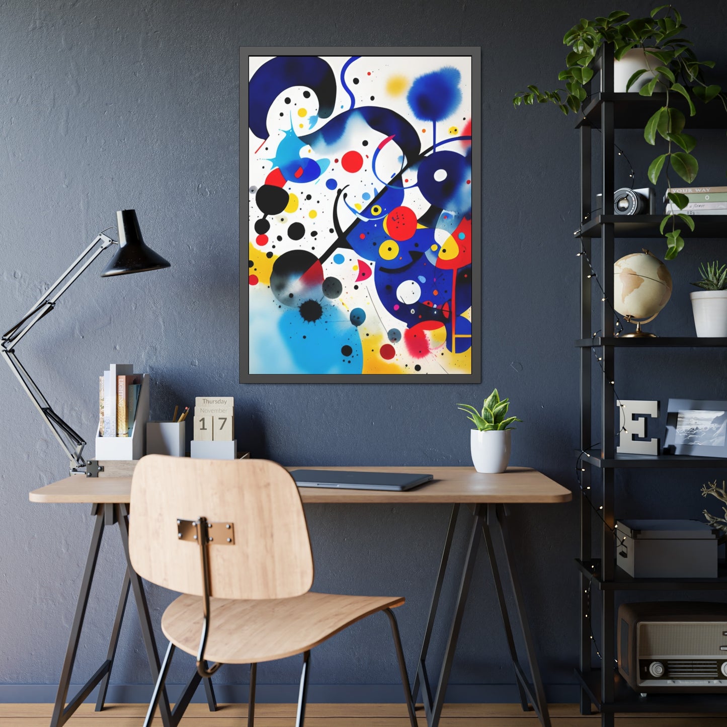 Framed Paper Poster, Inspired by Miro