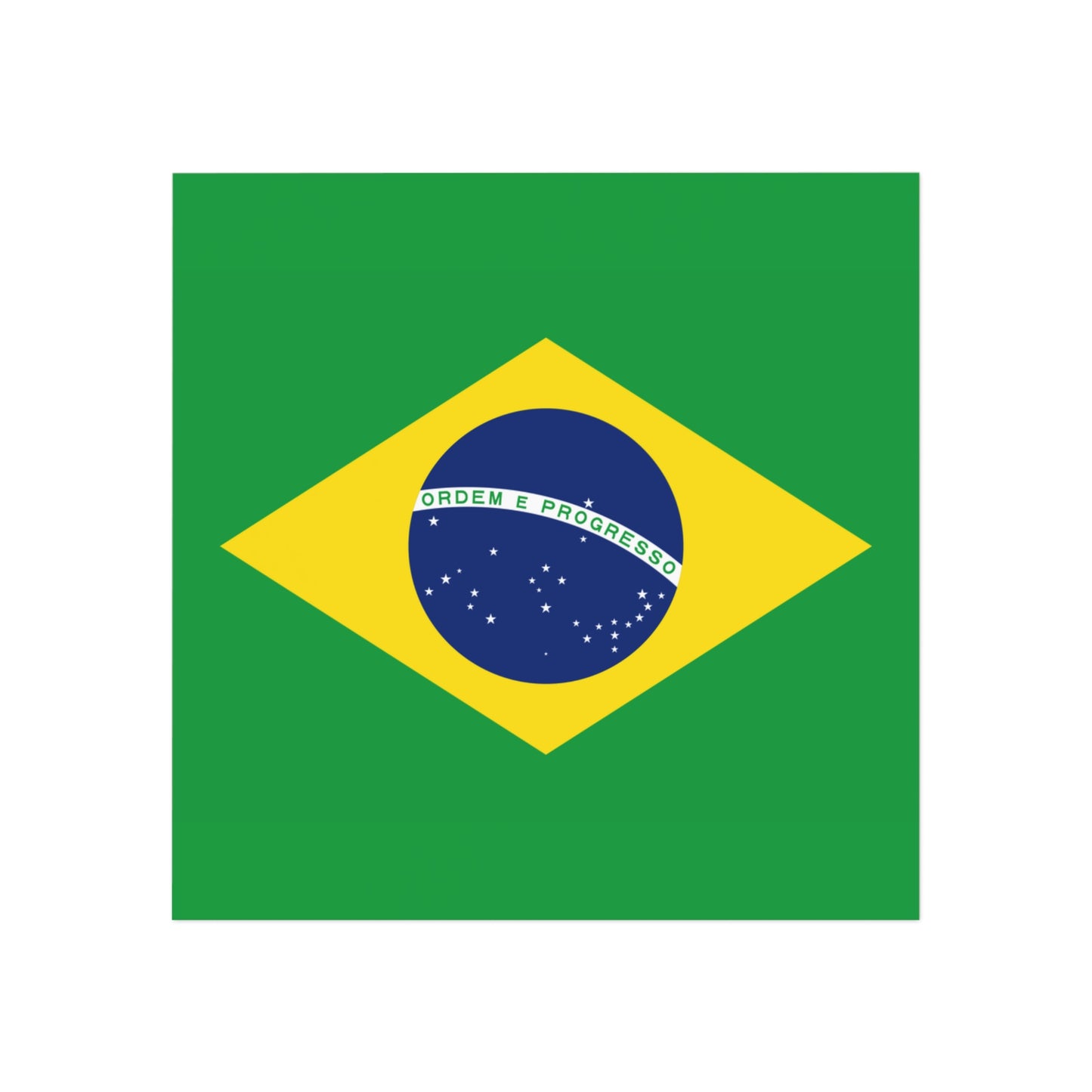 Square Magnet, Brazilian Flag