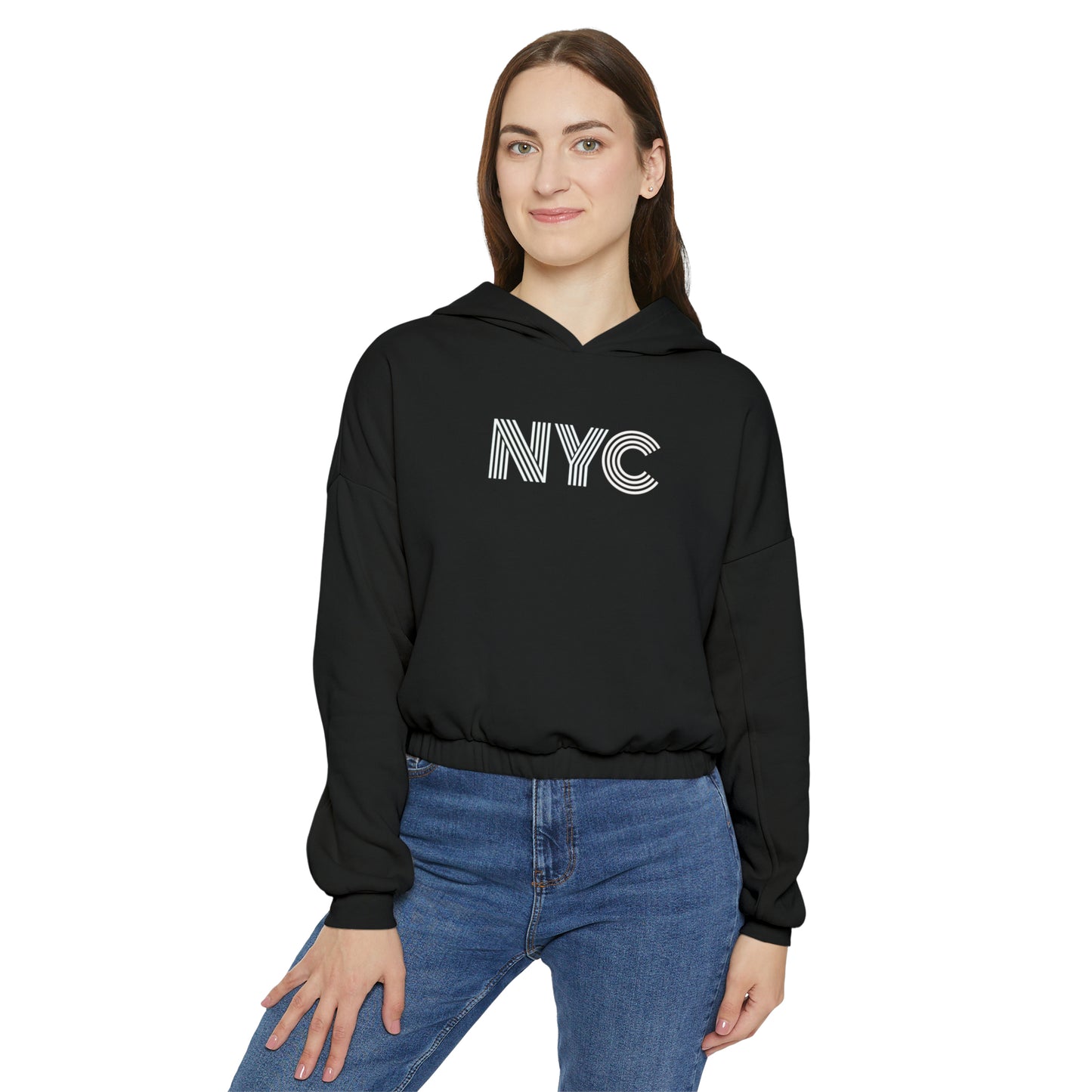 NYC, Women's Cinched Bottom Hoodie