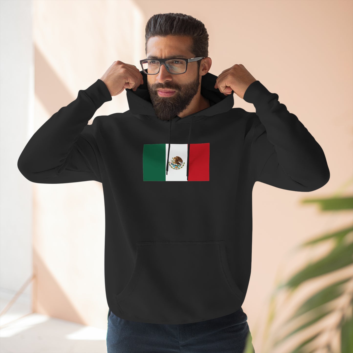 Mexican Flag, Unisex Premium Pullover Hoodie