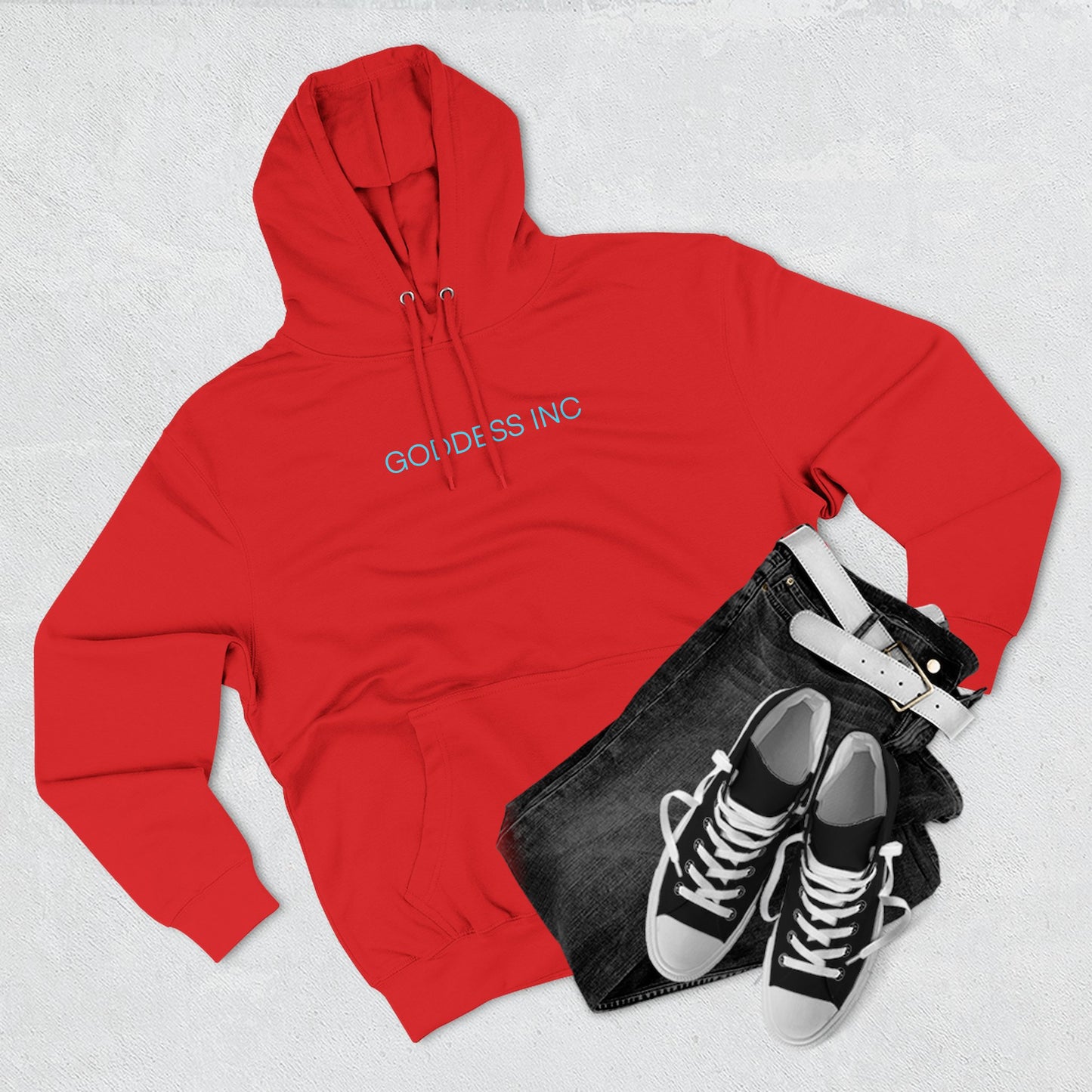 GODDESS INC Three-Panel Fleece Hoodie