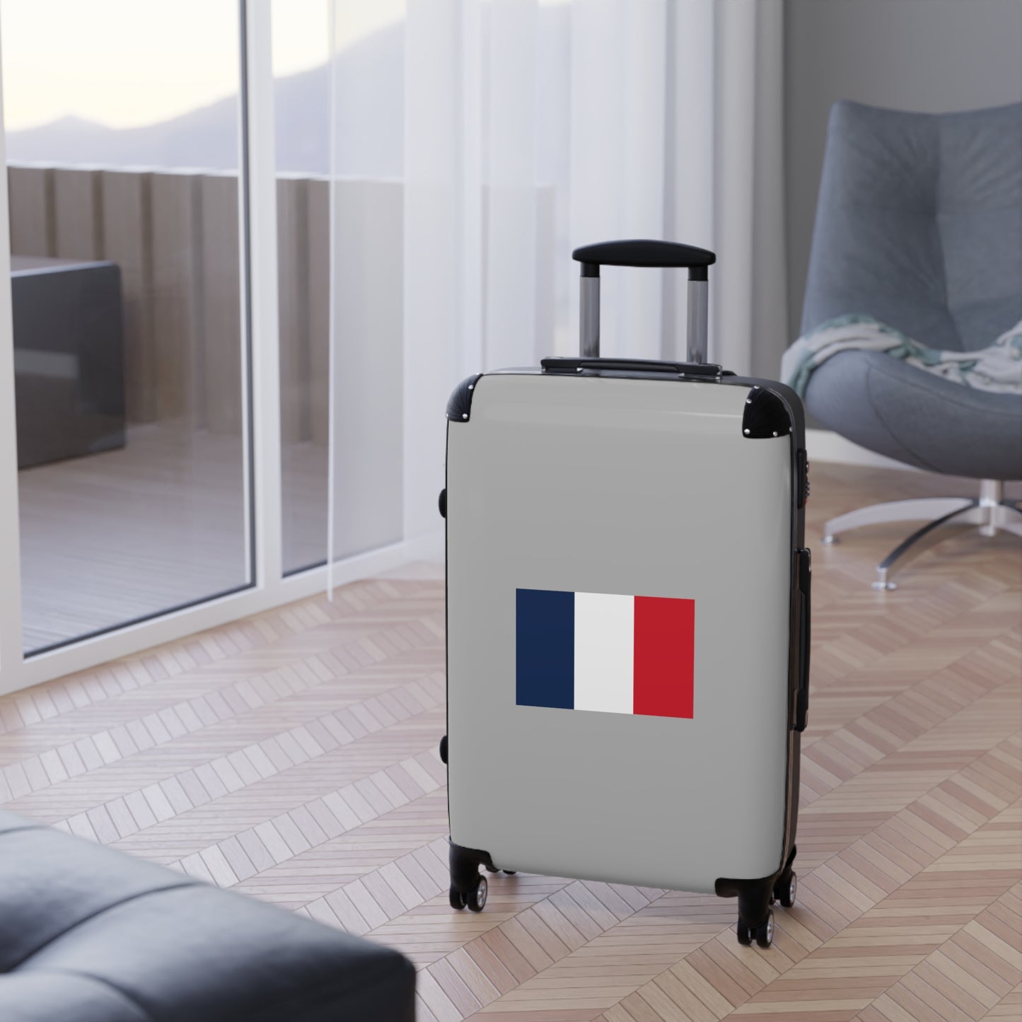 French Flag Suitcase