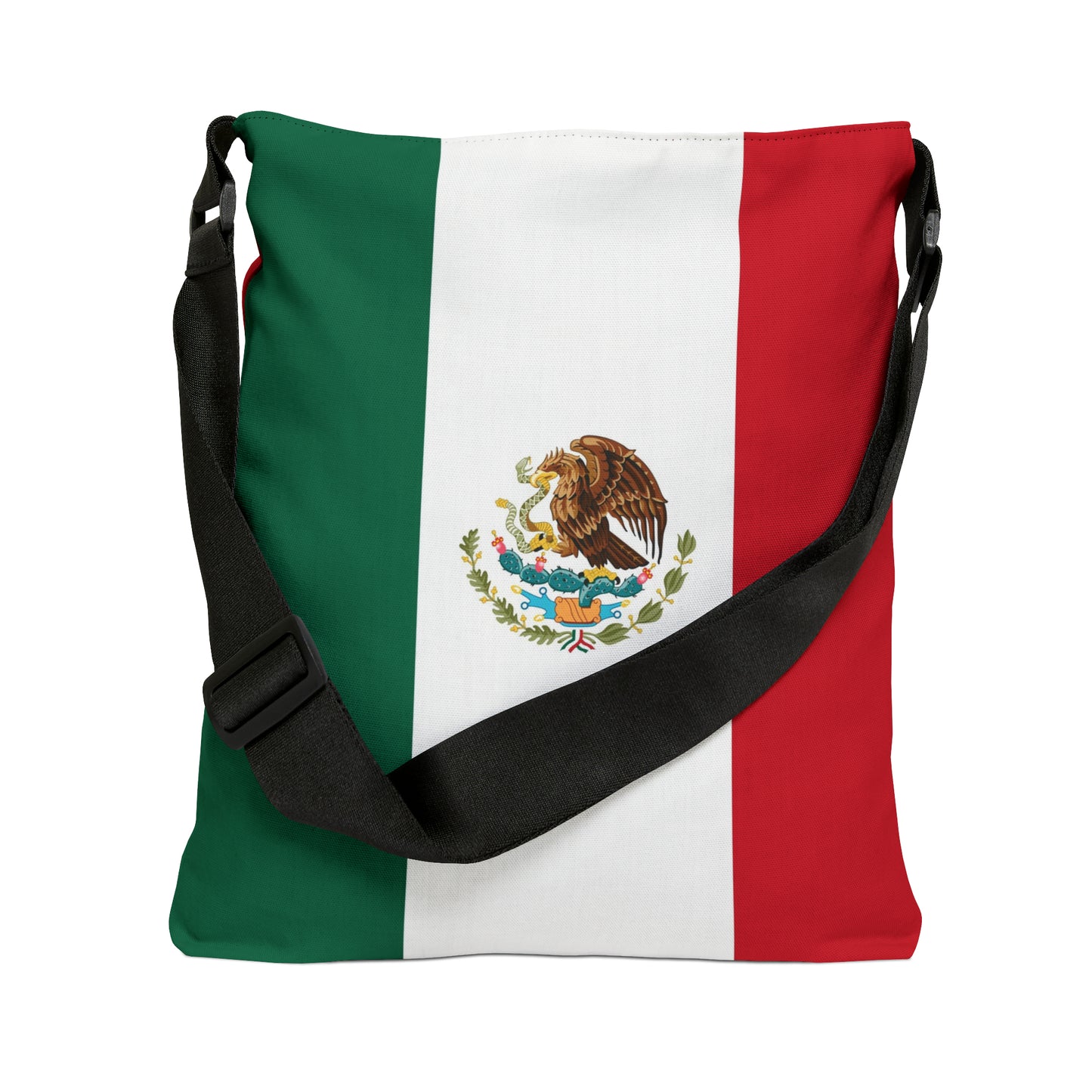 Mexican Flag, Adjustable Tote Bag