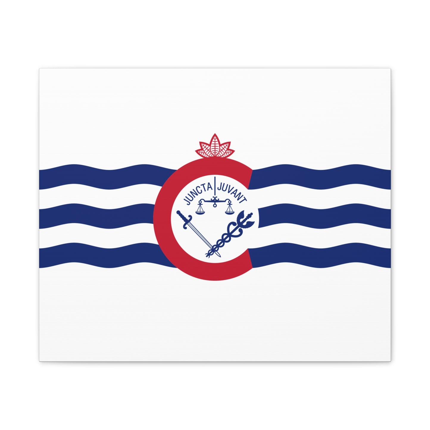 Cincinnati Flag, Canvas Stretched, 0.75"