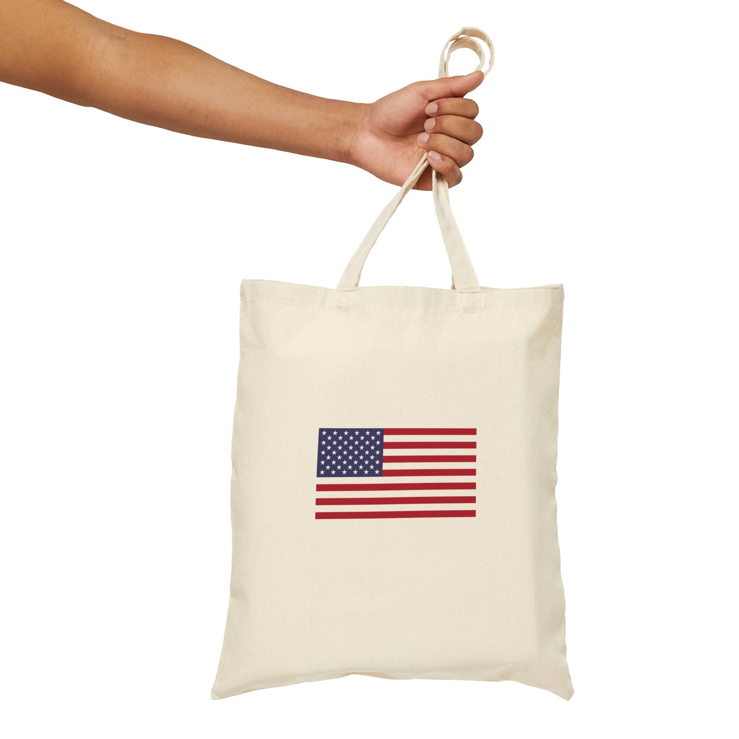 American Flag, Cotton Canvas Tote Bag