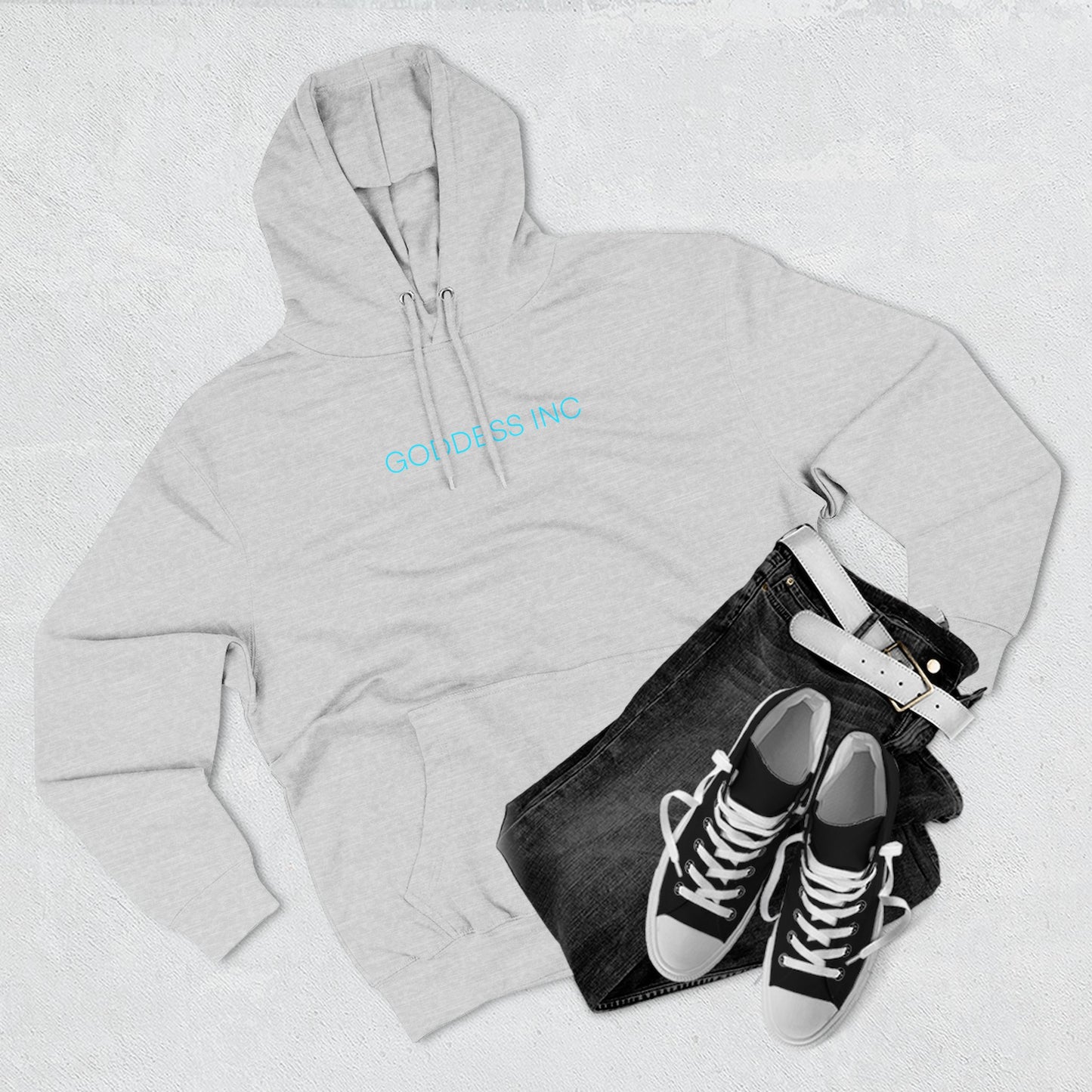 GODDESS INC Three-Panel Fleece Hoodie