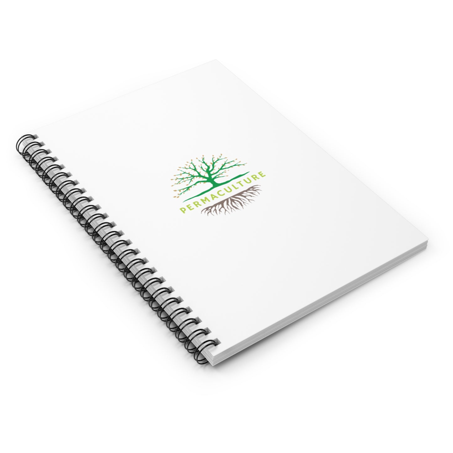 Permaculture, Spiral Notebook, Ruled Line, White Cover