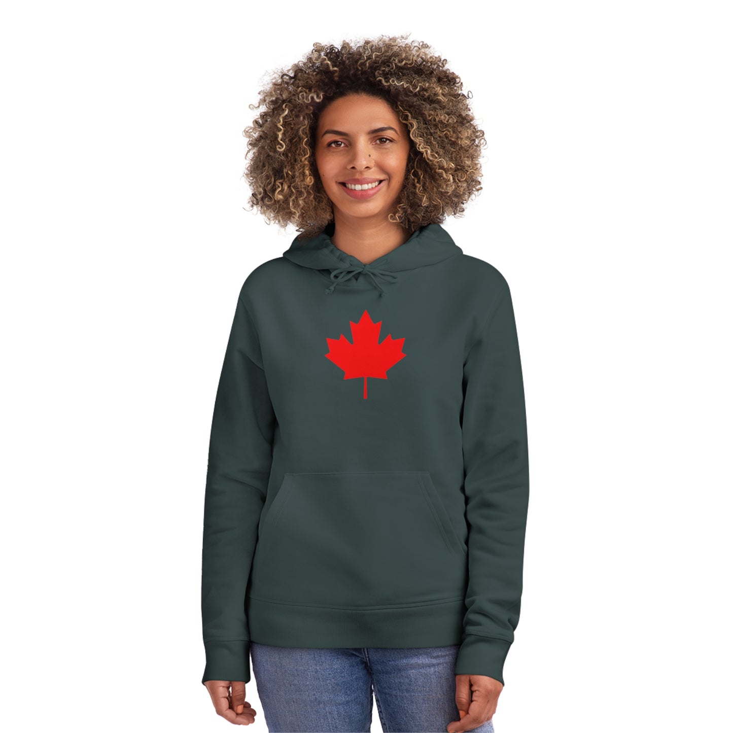 Canadian Maple Leaf, Unisex Drummer Hoodie