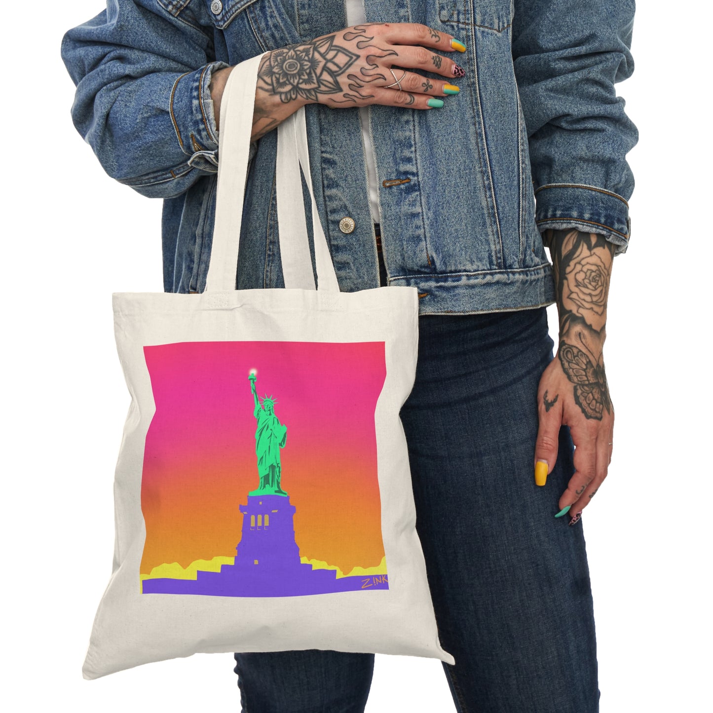 Statue of Liberty Pop Art, Natural Tote Bag