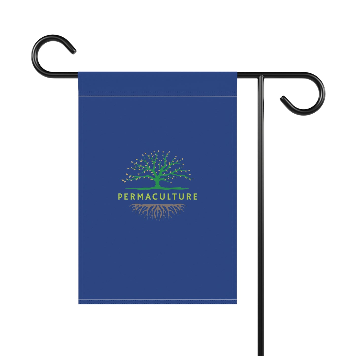 PERMACULTURE, Garden & House Banner, Blue