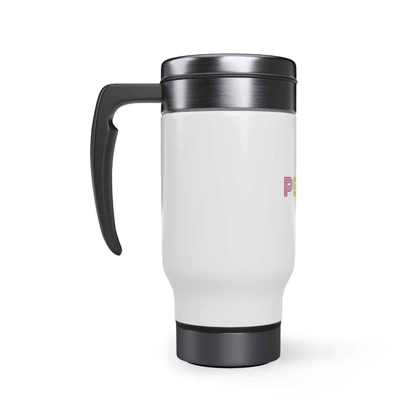 PEACE Stainless Steel Travel Mug with Handle, 14oz