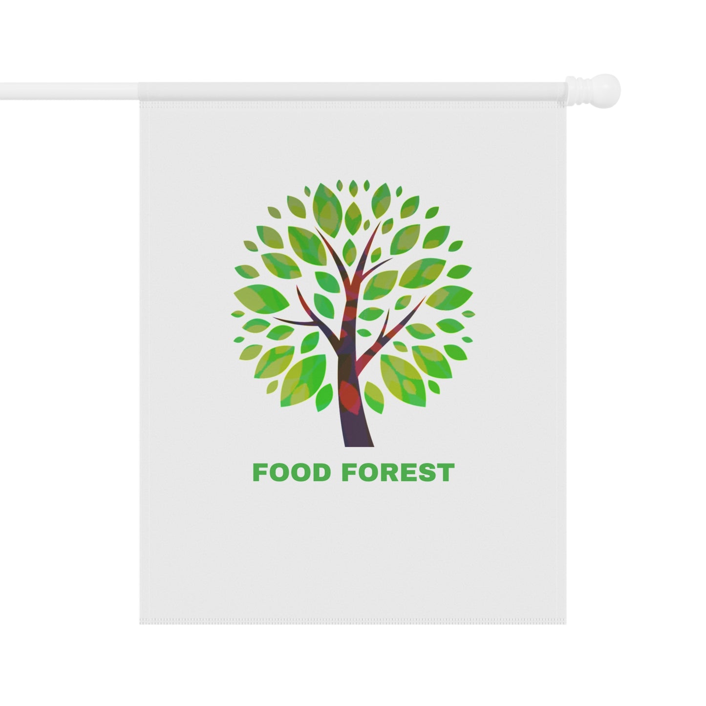 FOOD FOREST Garden & House Banner, White