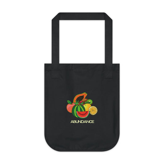 Organic Canvas Tote Bag, ABUNDANCE