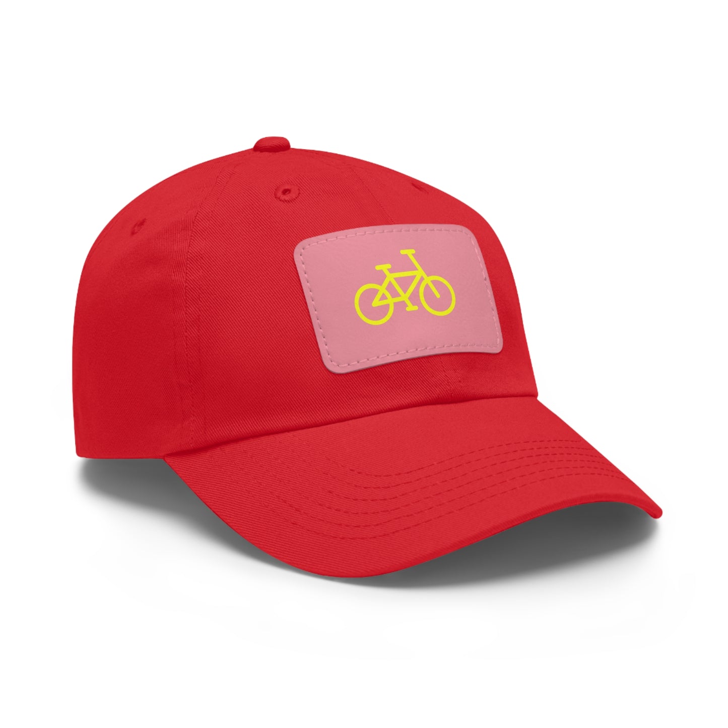 BIKE, Dad Hat with Leather Patch (Rectangle)