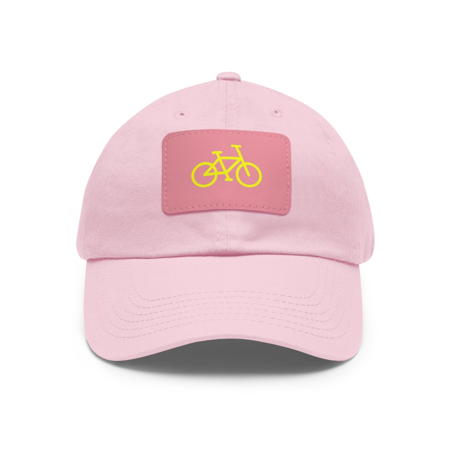 BIKE, Dad Hat with Leather Patch (Rectangle)
