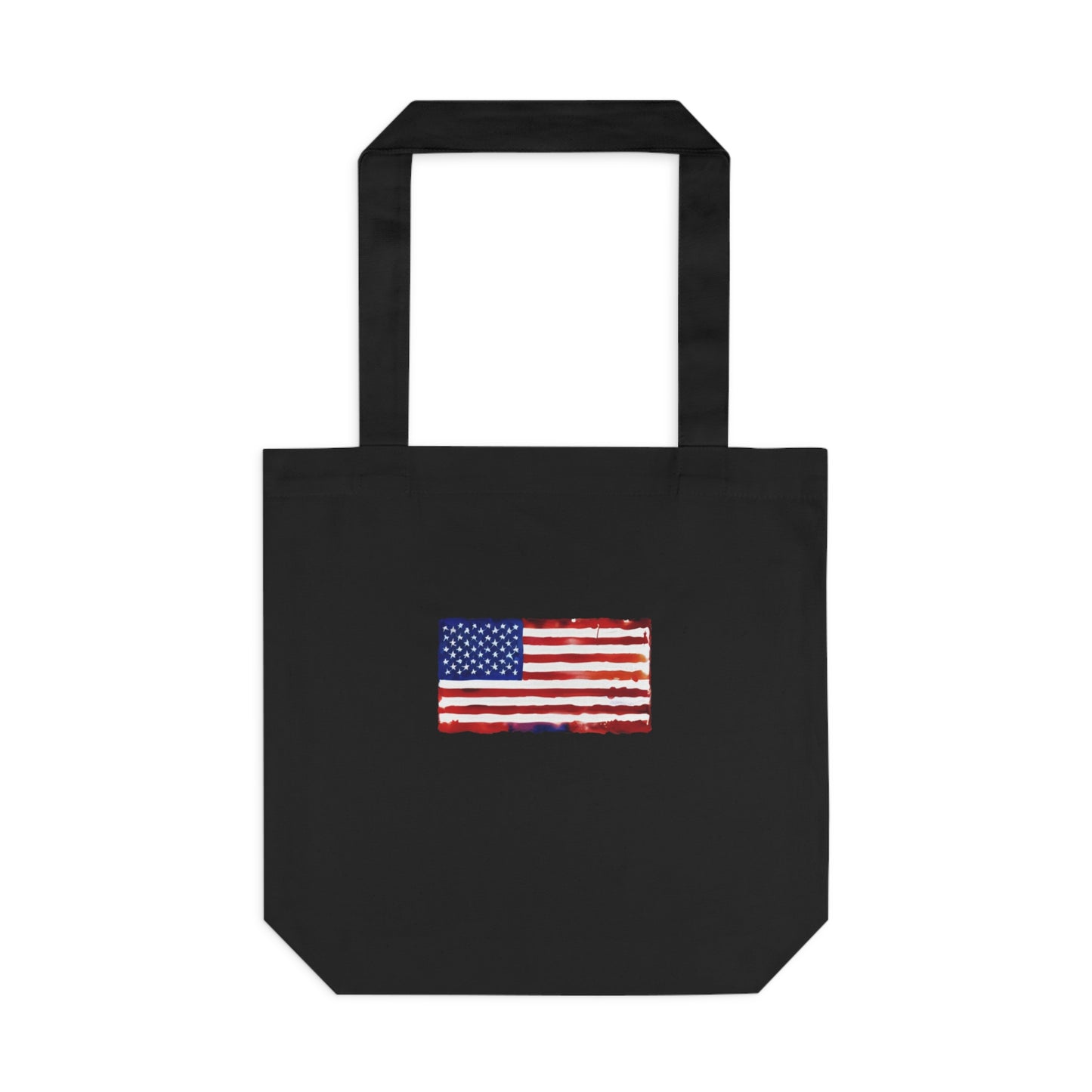 American Flag Watercolor Cotton Tote Bag