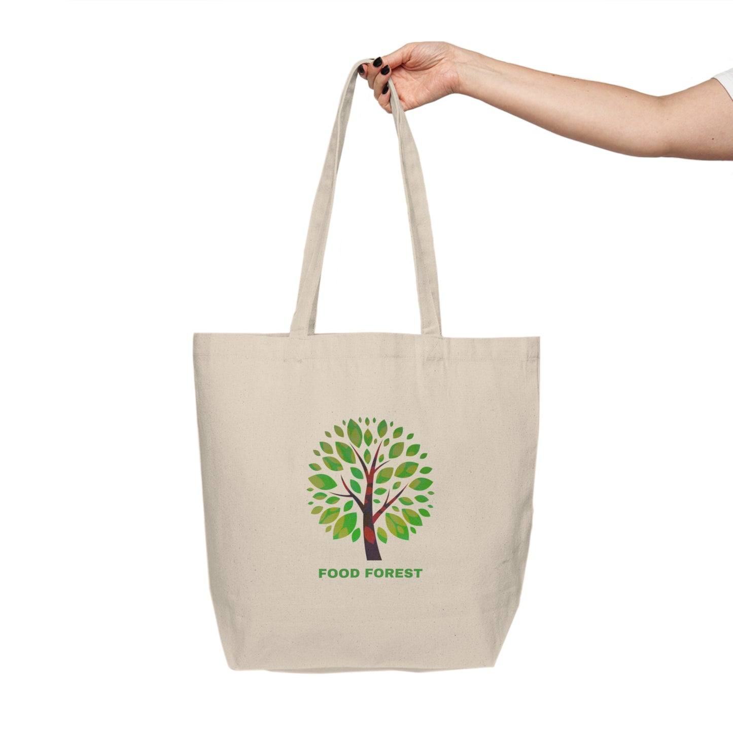 FOOD FOREST Canvas Shopping Tote