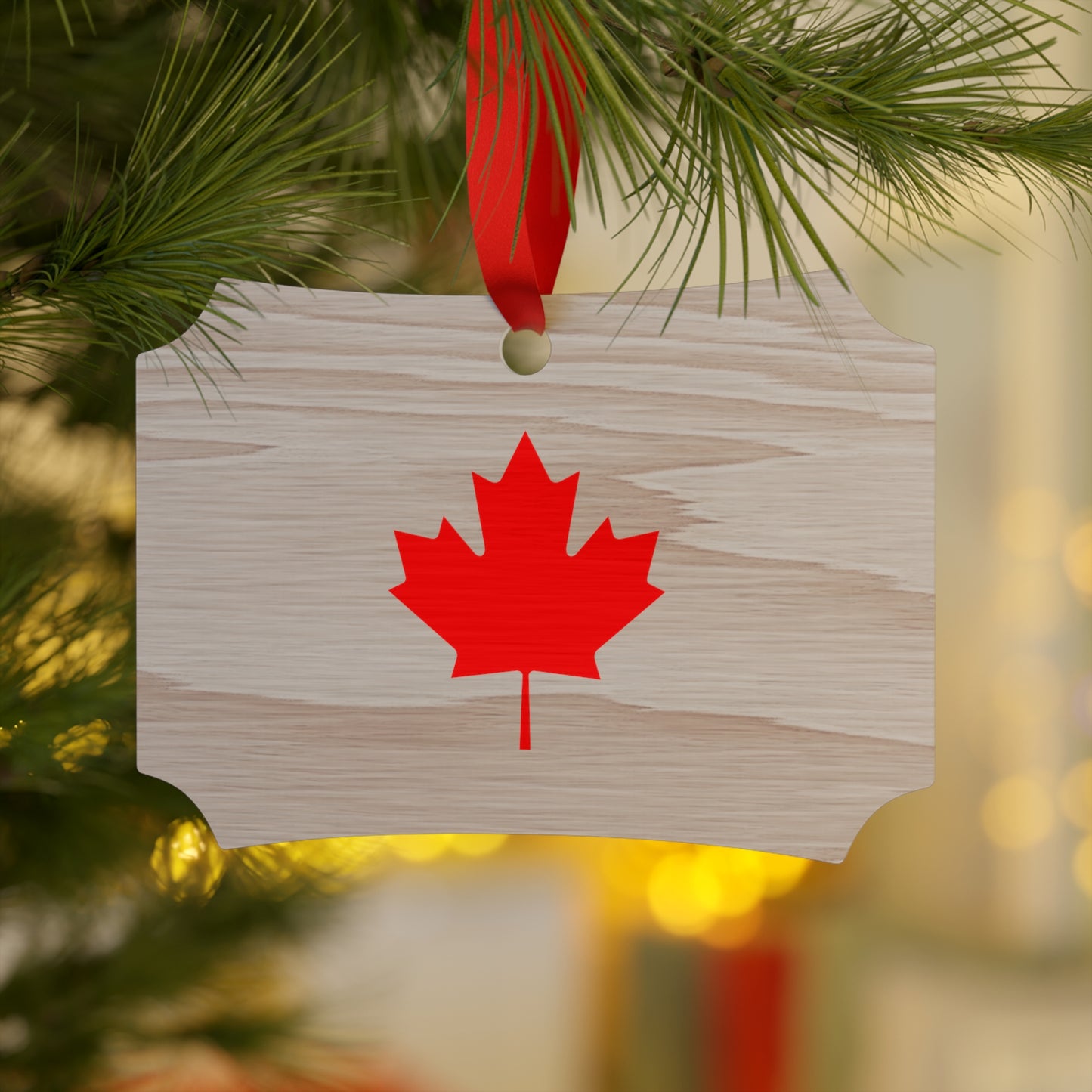 Canadian Maple Leaf Plywood Ornament