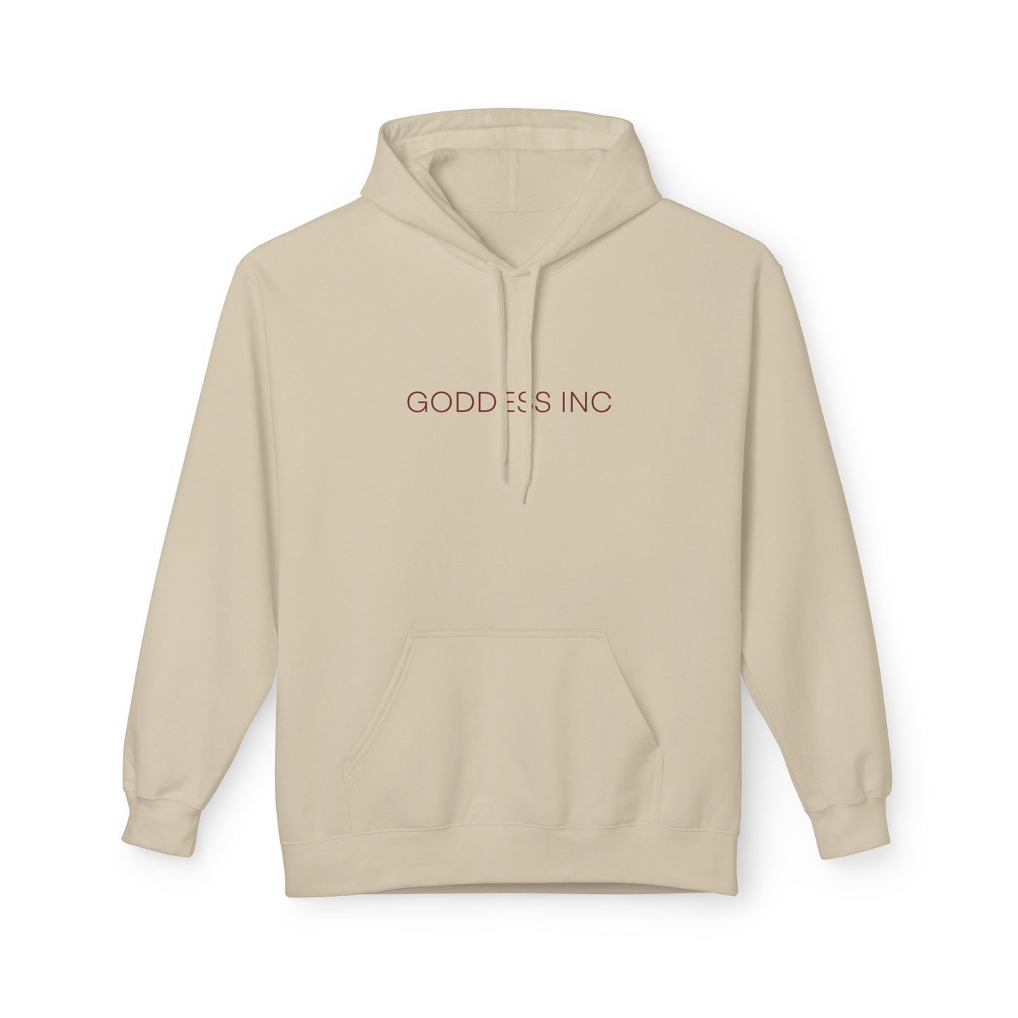 GODDESS INC, Midweight Softstyle Fleece Hoodie, Red Lettering