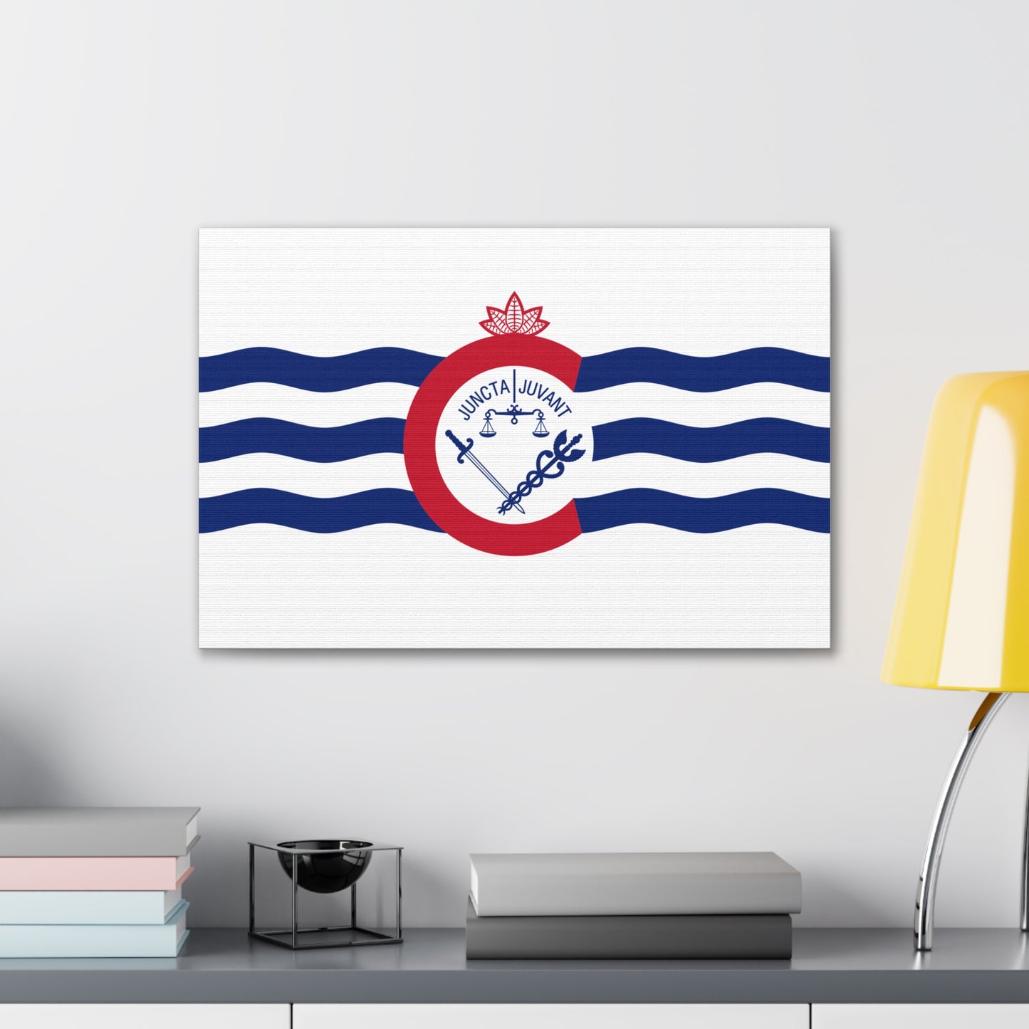 Cincinnati Flag, Canvas Stretched, 0.75"