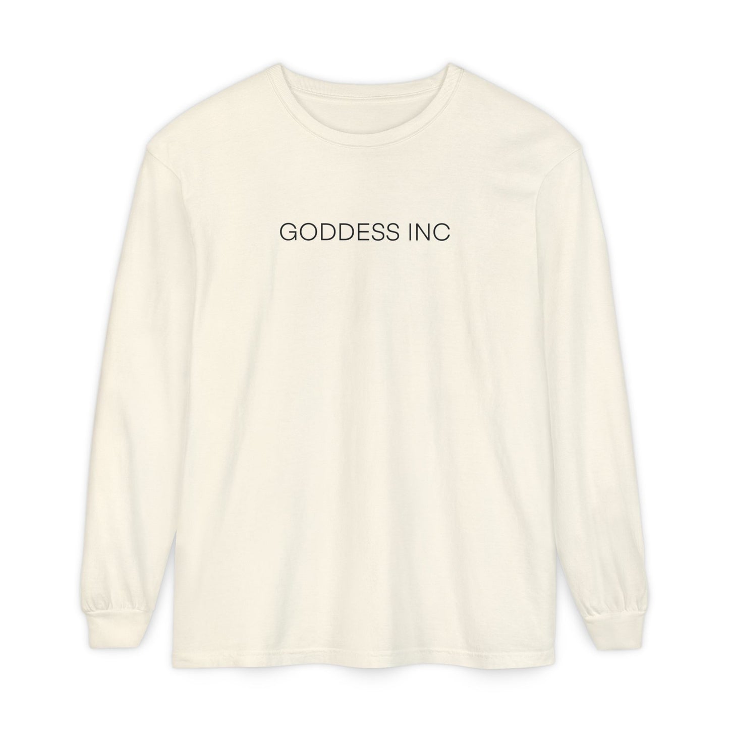 GODDESS INC Garment-dyed Long Sleeve T-Shirt